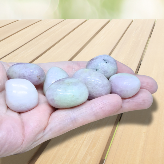 Spodumène : Kunzite et Hiddenite - Pierre roulée (PRGFL453)