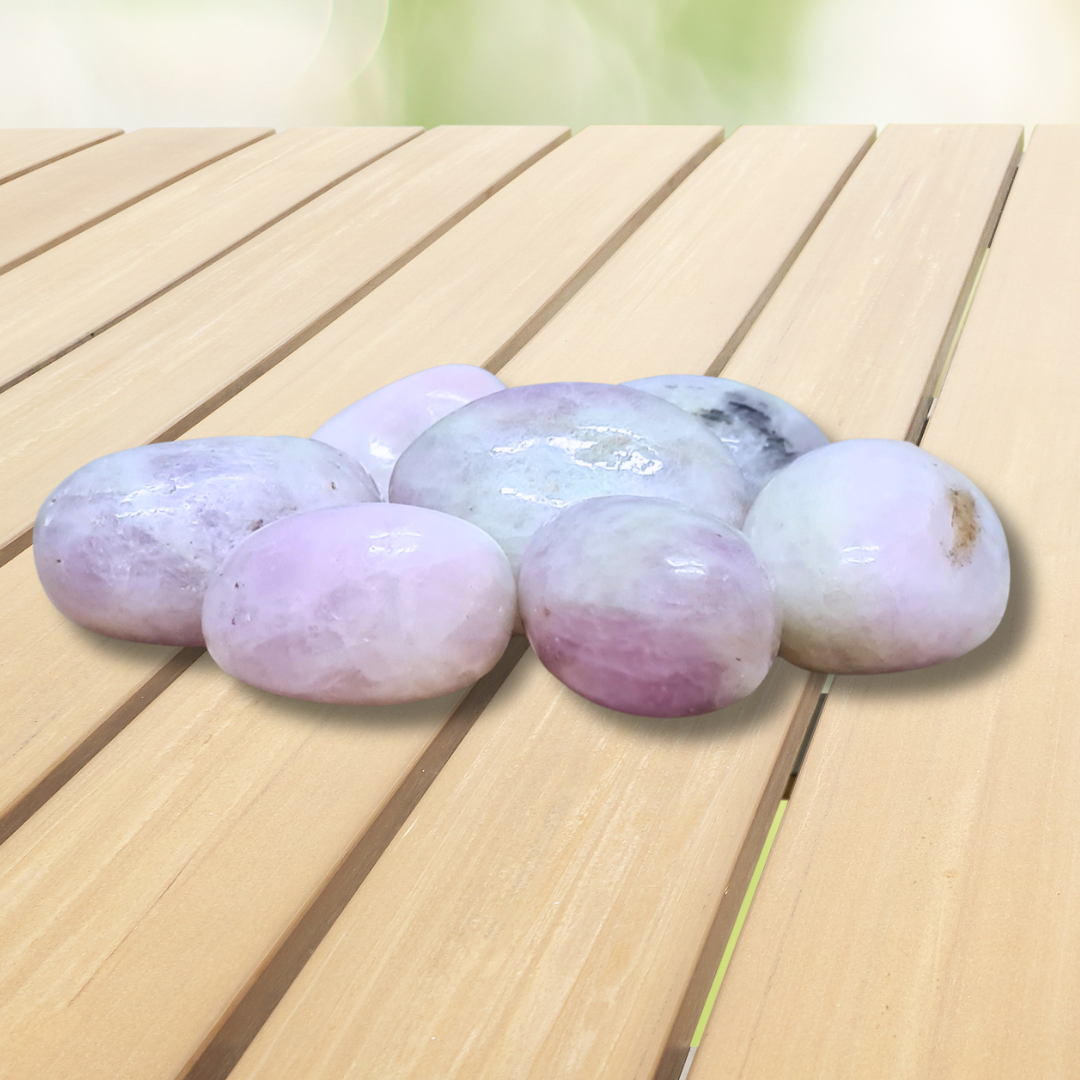 Spodumène : Kunzite et Hiddenite - Pierre roulée (PRGFL453)