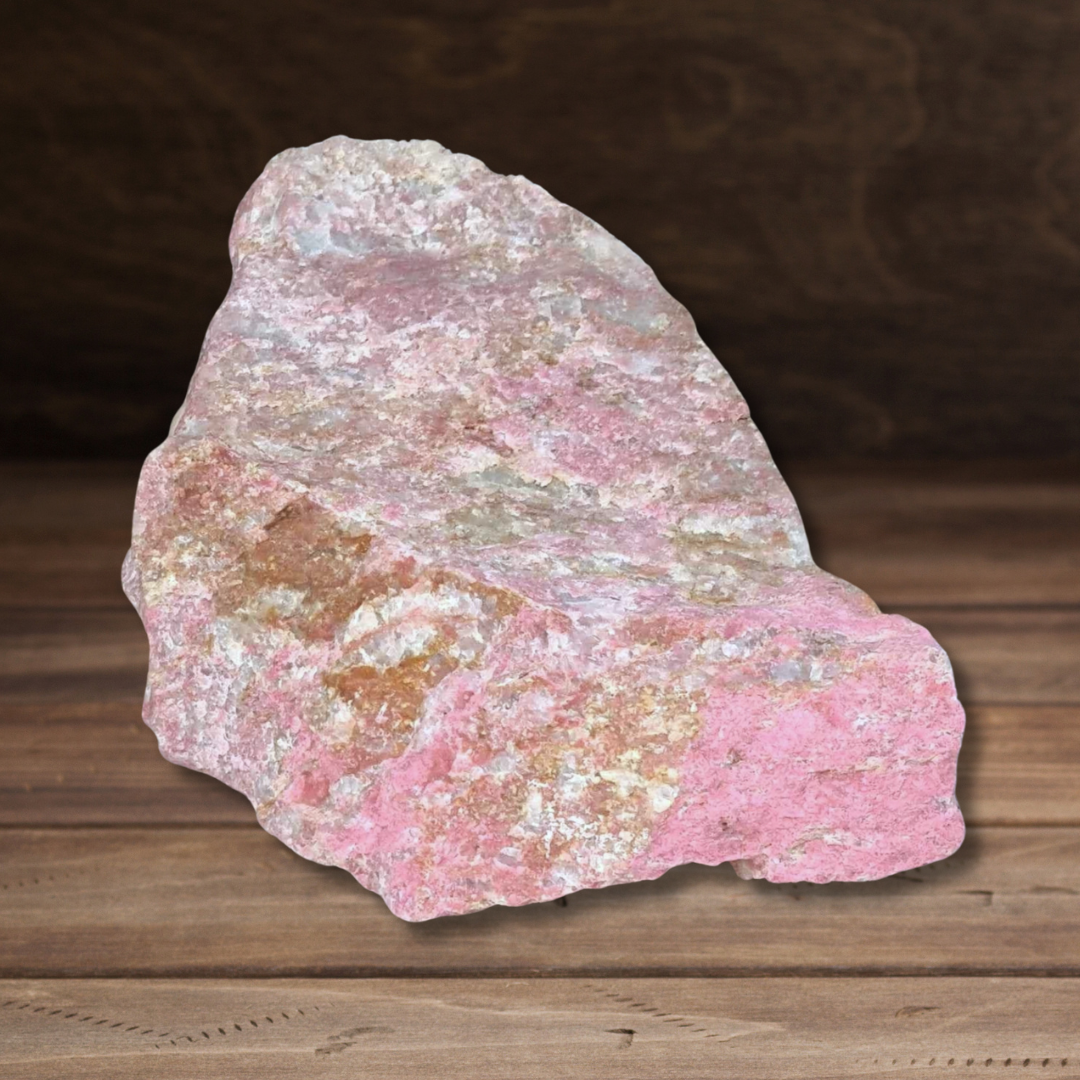 Thulite et Feldspath bruts 222g (MB394-1)