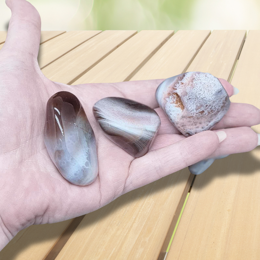 Agate du Botswana - Pierre roulée (PRGFL523)