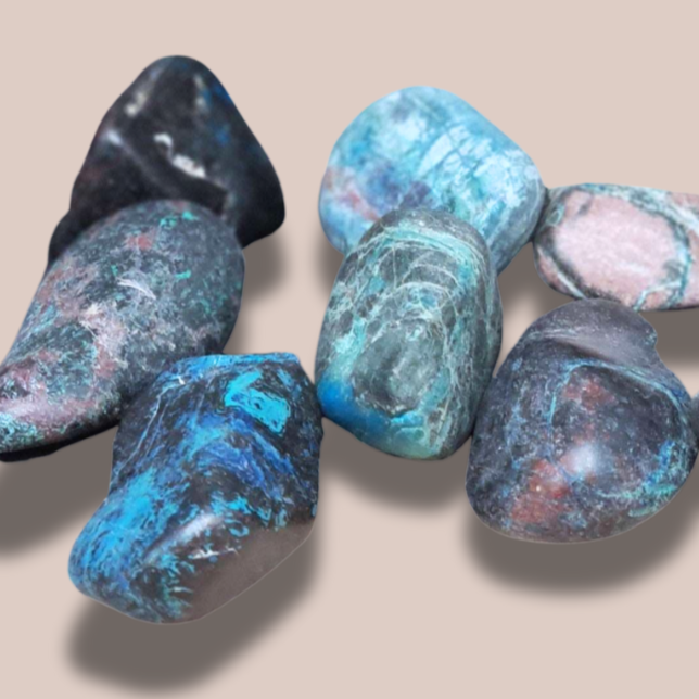 Chrysocolle - Pierre roulée (PRGFL459)