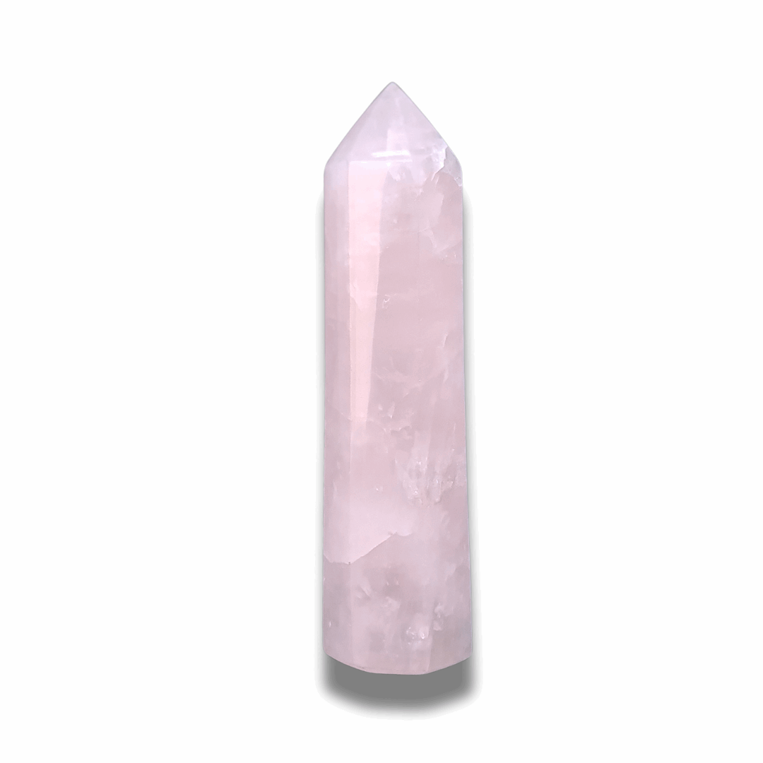 Pointe polie en Quartz rose (PRGFL732) - ENAE Minéraux