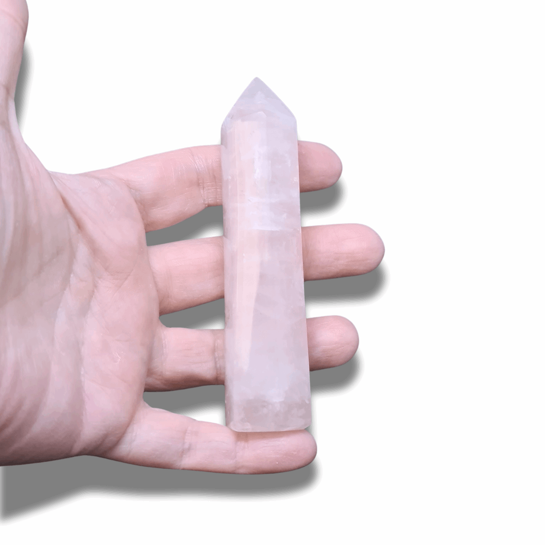 Pointe polie en Quartz rose (PRGFL732) - ENAE Minéraux