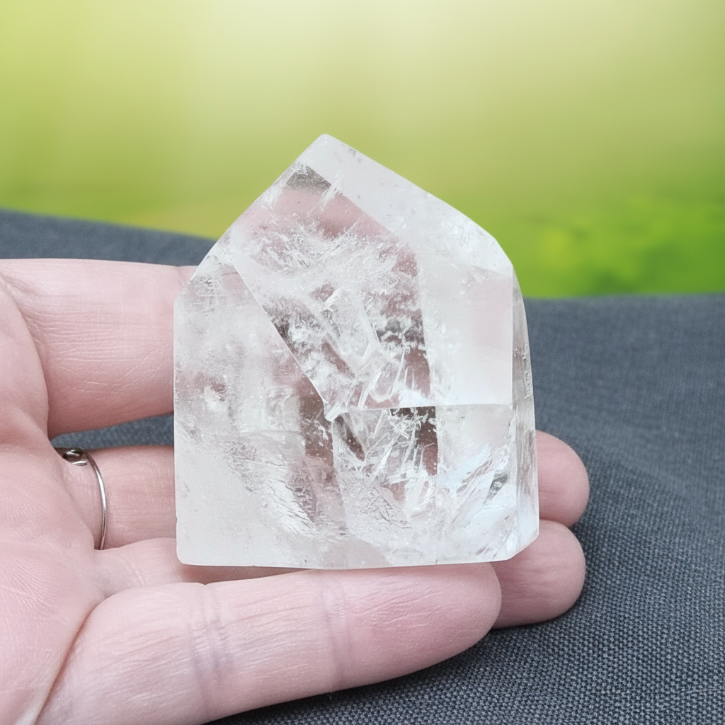 Pointe de Cristal de roche semi polie 118g (PRGFL143-2)