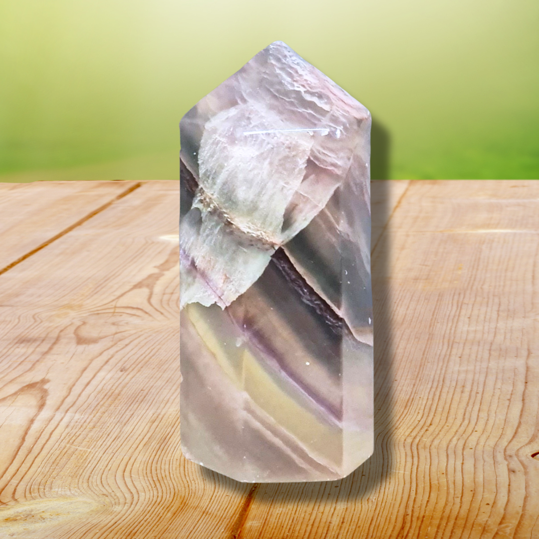 Pointe en Fluorite 85g (PRGFL315-9) - ENAE Minéraux
