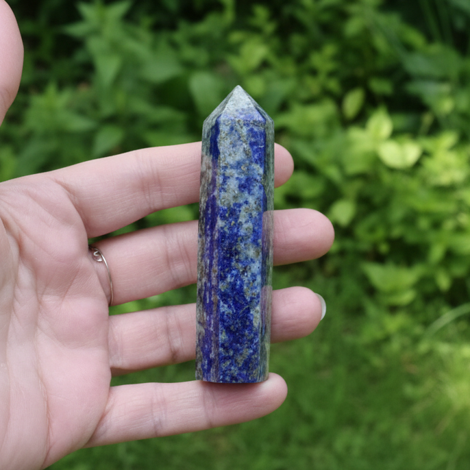 Pointe polie en Lapis Lazuli 67g (PRGFL642-3)