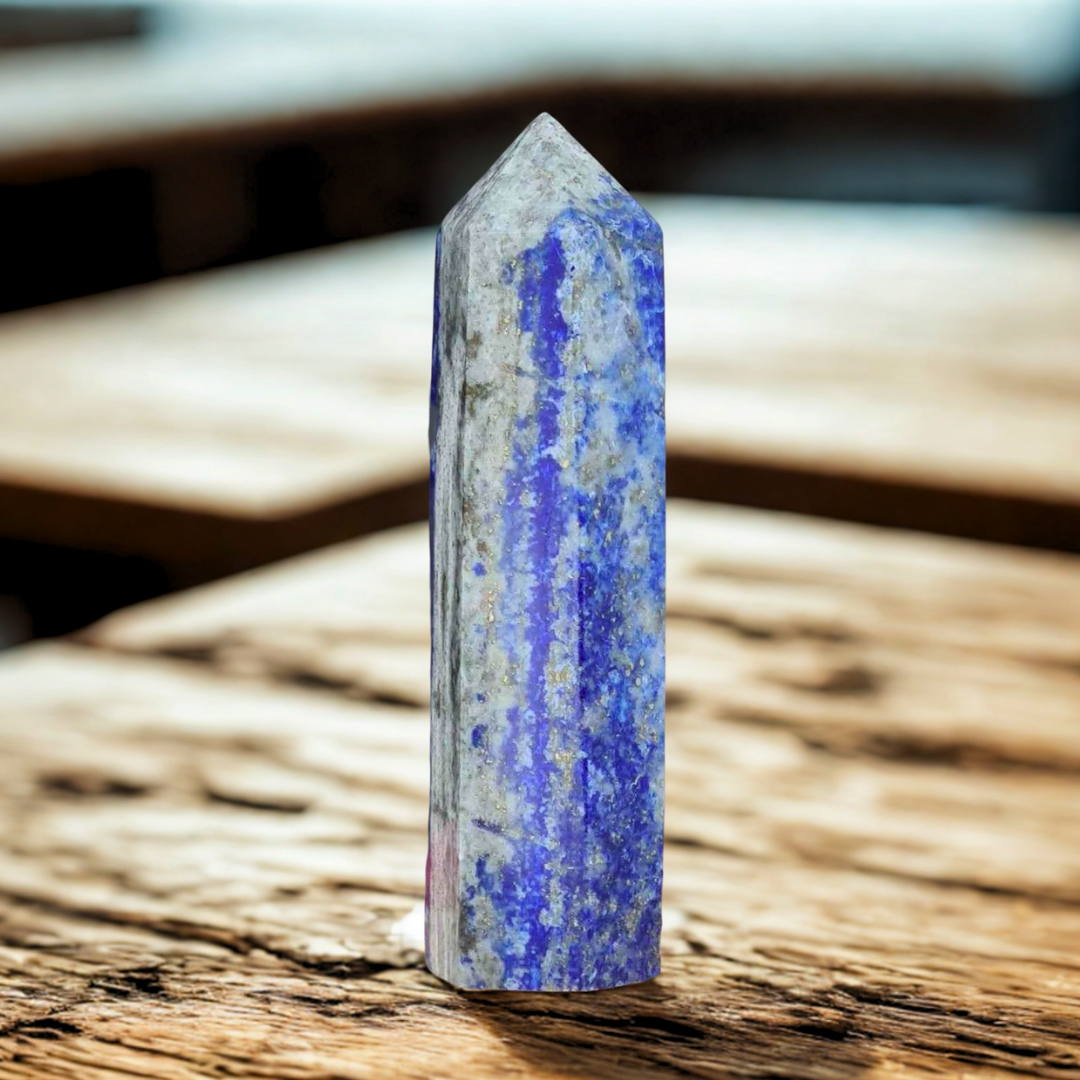 Pointe polie en Lapis Lazuli 67g (PRGFL642-3)