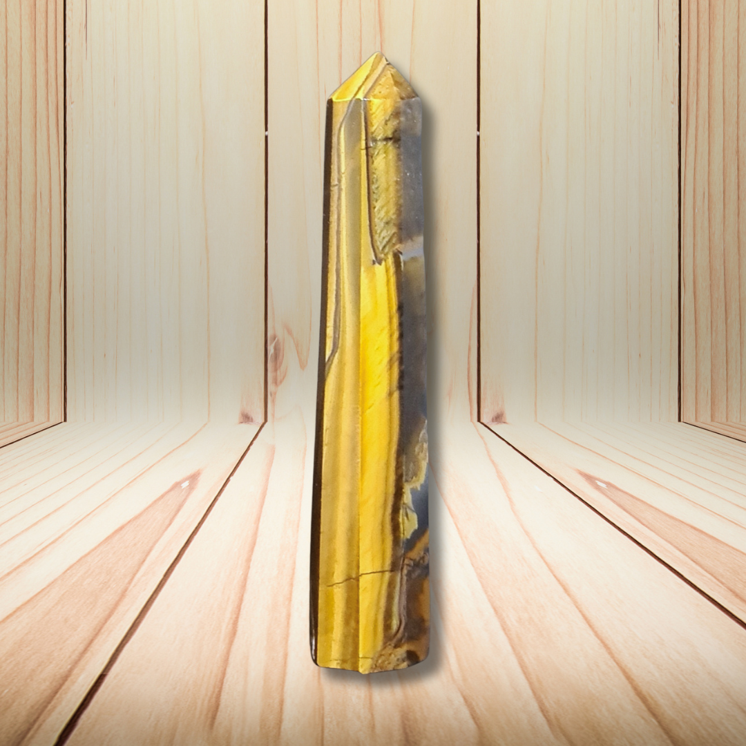 Pointe polie en Œil de Tigre 76g (PRGFL699-4)