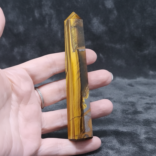 Pointe polie en Œil de Tigre 76g (PRGFL699-4)