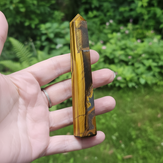 Pointe polie en Œil de Tigre 76g (PRGFL699-4)