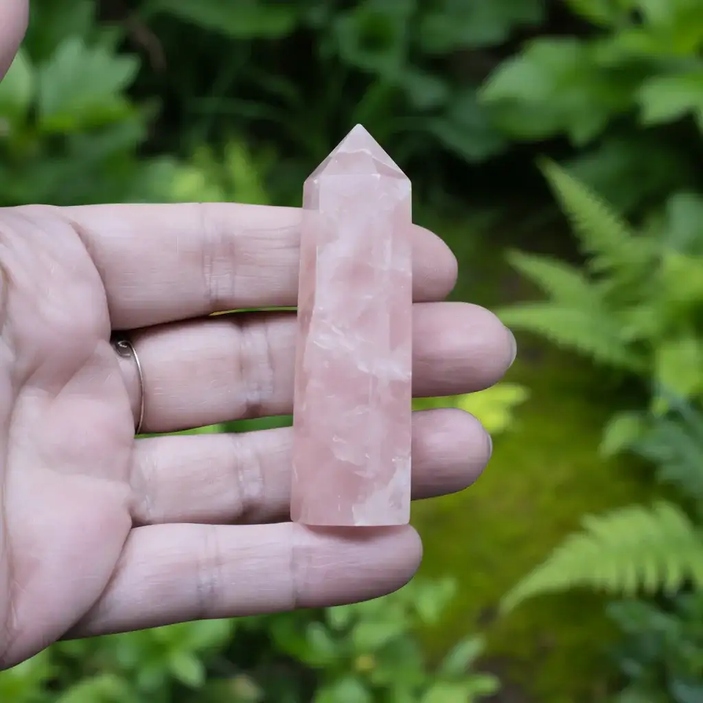 Pointe polie en Quartz rose 36g (PRGFL379 - 1)