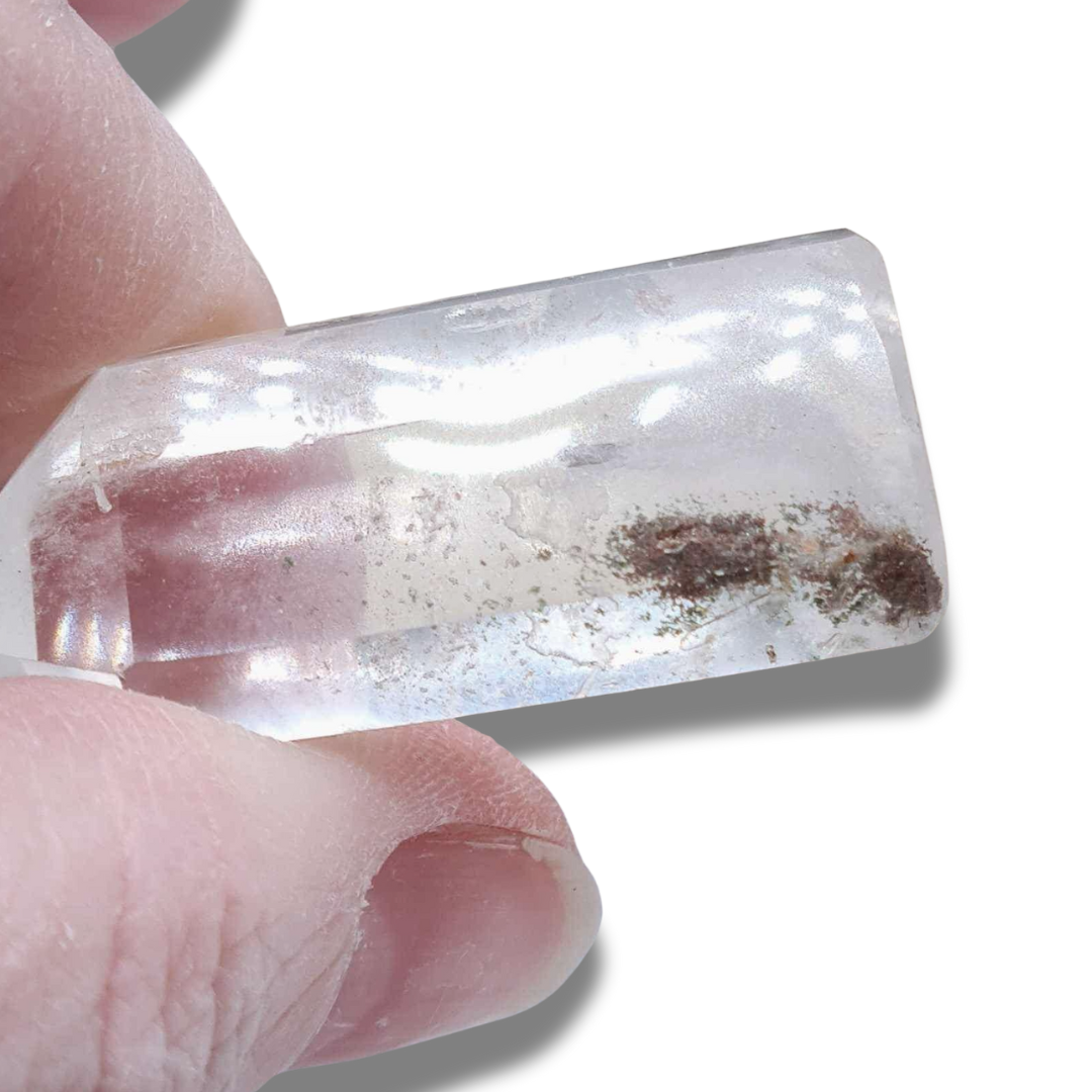 Pointe polie de Quartz à inclusions (PRGFL148) - ENAE Minéraux