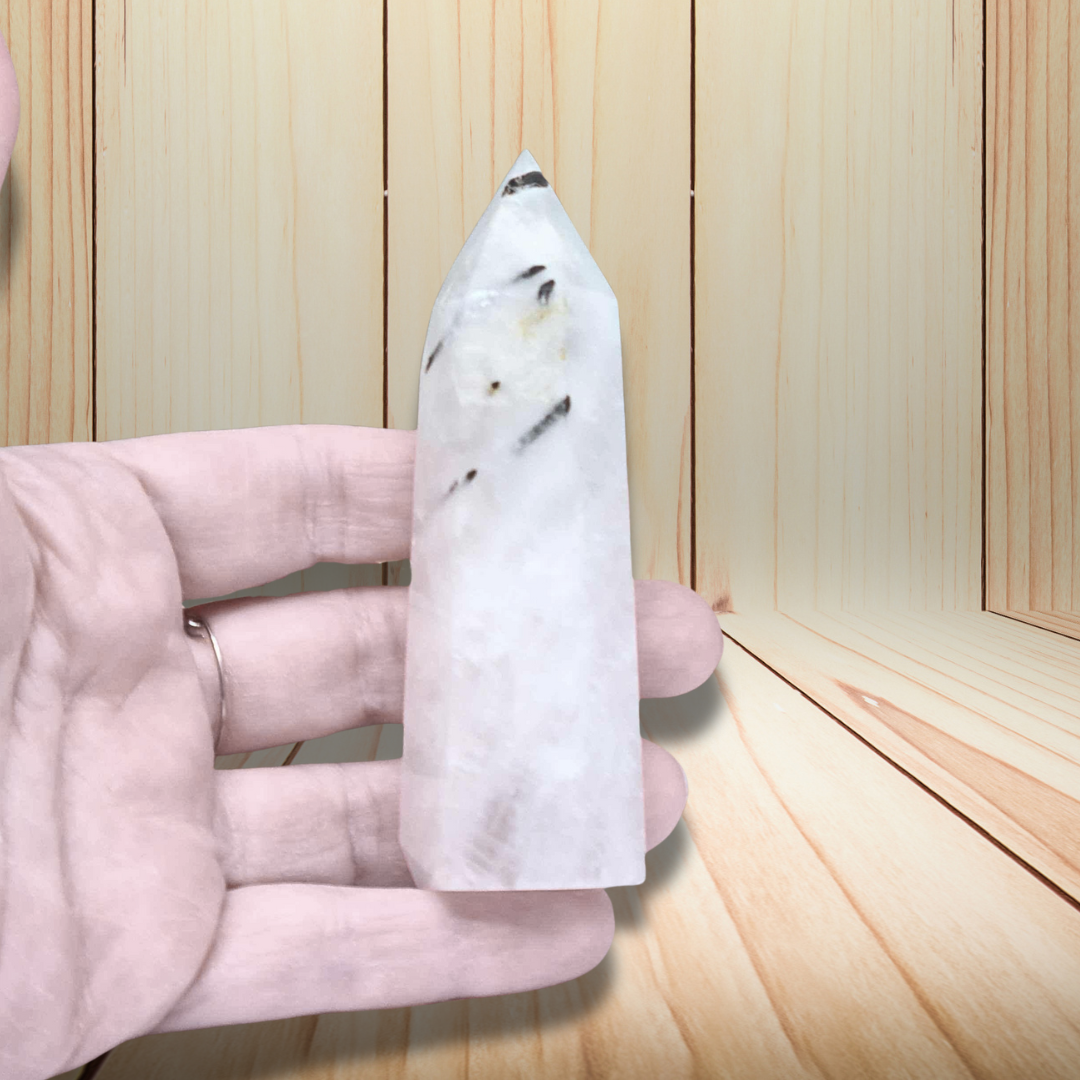 Pointe de Quartz à Tourmaline noire 94g (PRGFL643) - ENAE Minéraux