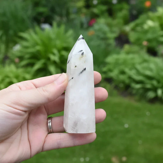 Pointe de Quartz à Tourmaline noire 94g (PRGFL643)