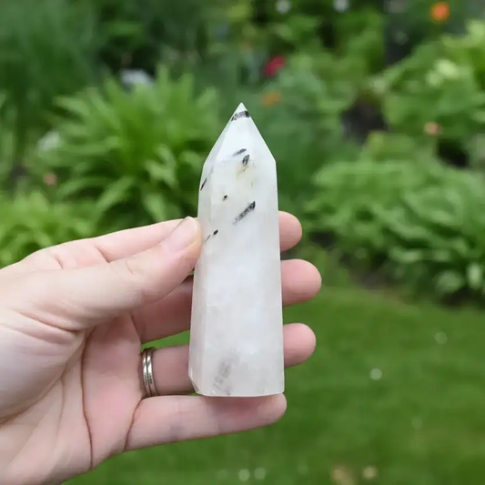 Pointe de Quartz à Tourmaline noire 94g (PRGFL643)