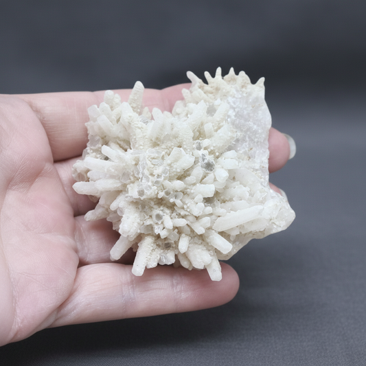 Pointes brutes de Quartz recouvertes de Calcite 73g (MB424)