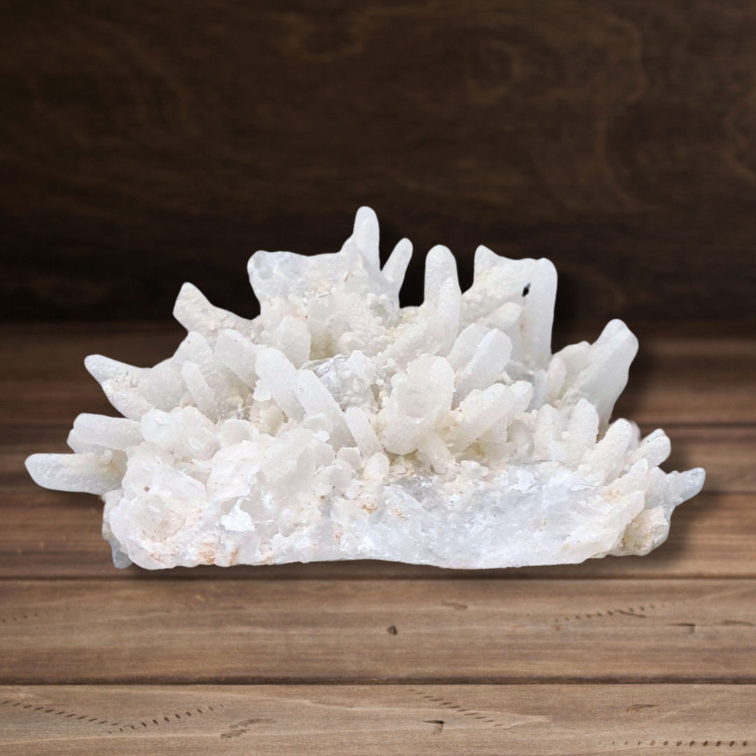 Pointes brutes de Quartz recouvertes de Calcite 73g (MB424) - ENAE Minéraux