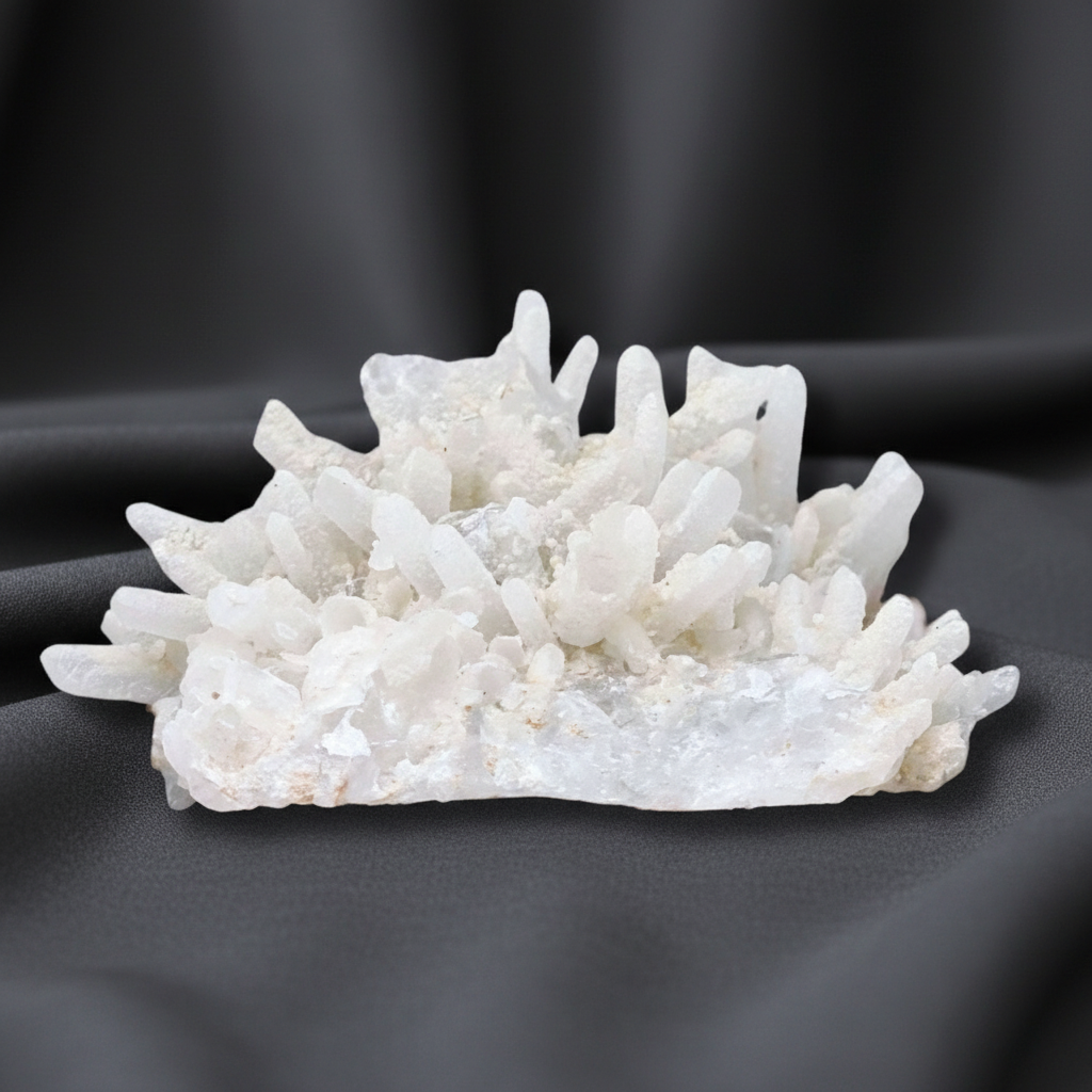 Pointes brutes de Quartz recouvertes de Calcite 73g (MB424)