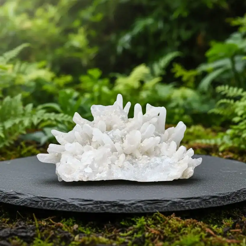 Pointes brutes de Quartz recouvertes de Calcite 73g (MB424)