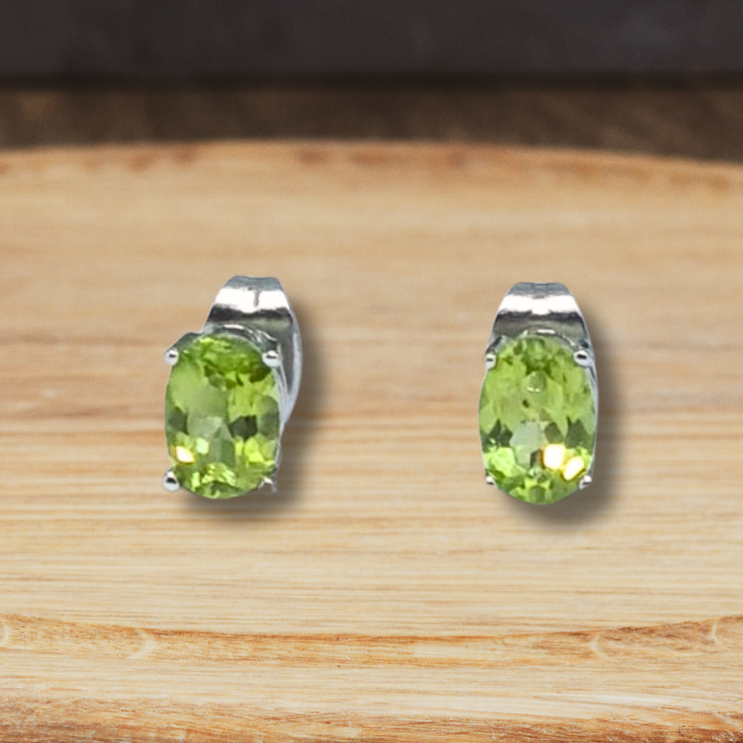 Boucles d'Oreilles en Péridot (BO125) - ENAE Minéraux