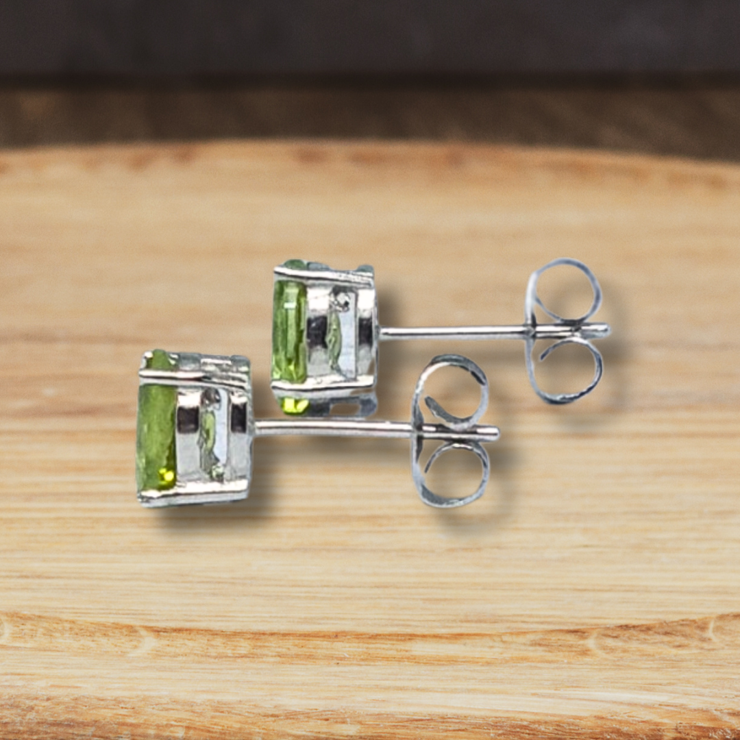 Boucles d'Oreilles en Péridot (BO125) - ENAE Minéraux
