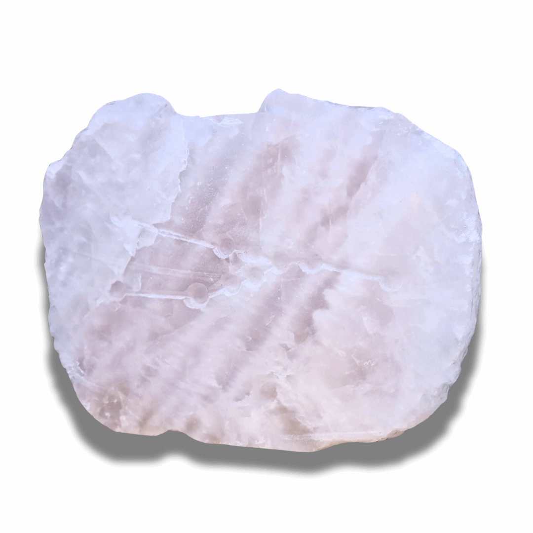 Quartz rose brut, poli et gravé (MB538-1) - ENAE Minéraux