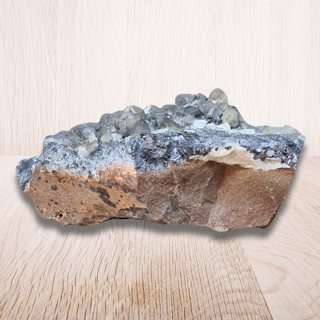 Quartz, Cérusite, Baryte rose et Galène brut 219g (MB545) - ENAE Minéraux