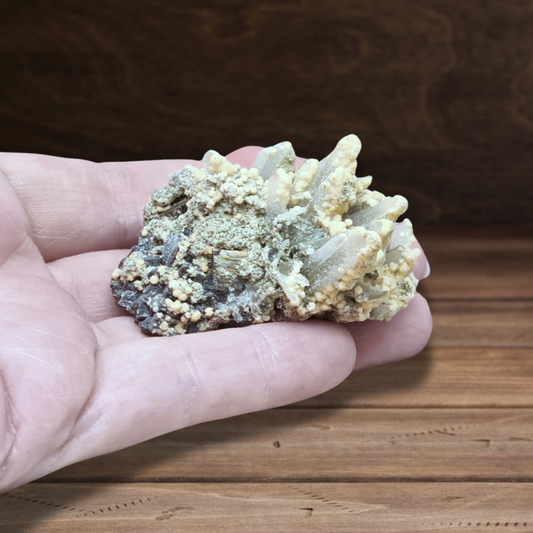 Quartz avec Dolomite, Chlorite, Galène et Sphalérite brut 61g (MB414) - ENAE Minéraux