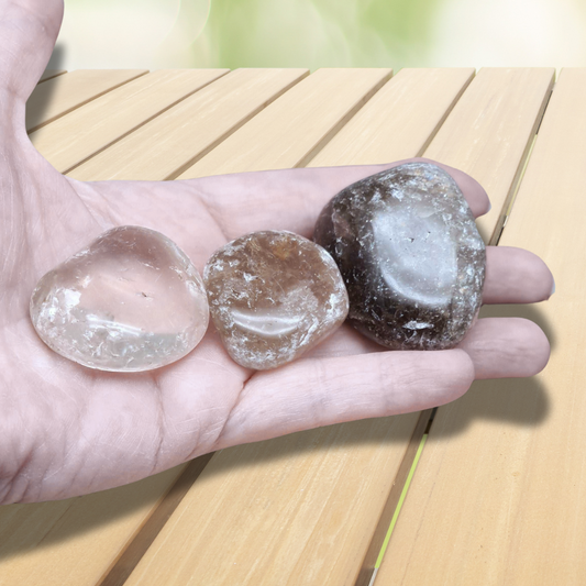 Quartz fumé - Pierre roulée (PRGFL446) - ENAE Minéraux