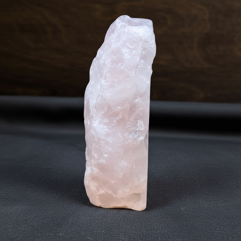 Quartz rose brut et scié 448g (MB538-2)