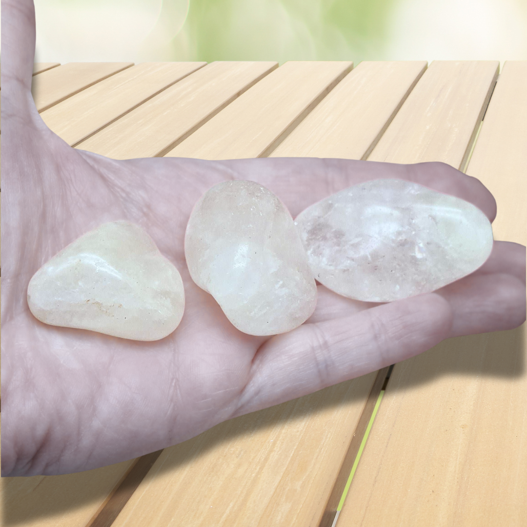 Quartz avec Soufre - Pierre roulée (PRGFL447) - ENAE Minéraux