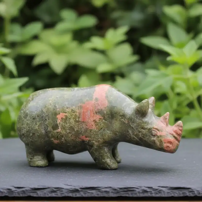 Rhinocéros en Unakite 29g (PRGFL645)