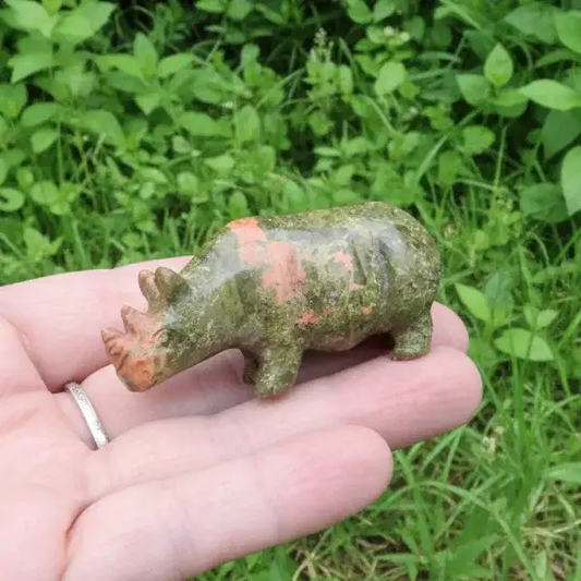 Rhinocéros en Unakite 29g (PRGFL645)