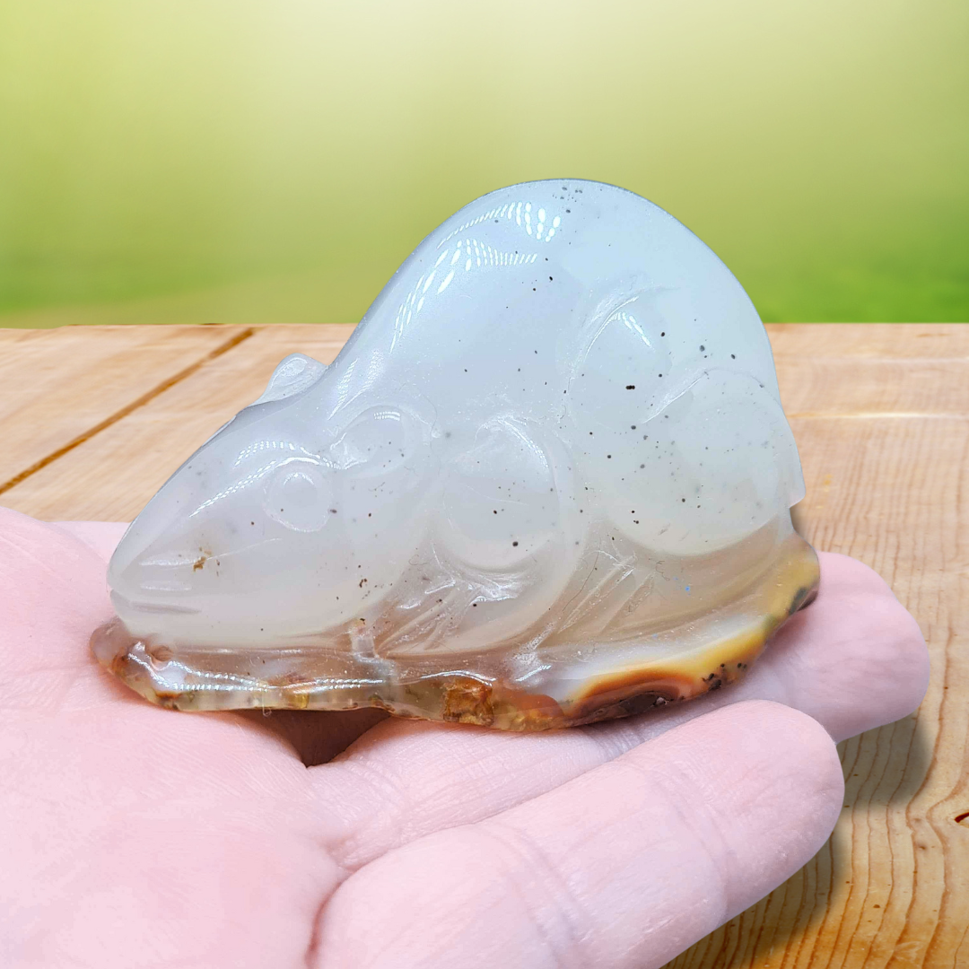 Souris (ou rat) en Agate (PRGFL536-4)
