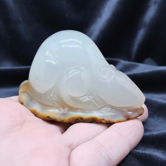 Souris (ou rat) en Agate 101g (PRGFL536-4)