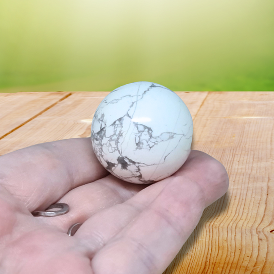 Sphère en Howlite 39g (PRGFL358-6) - ENAE Minéraux