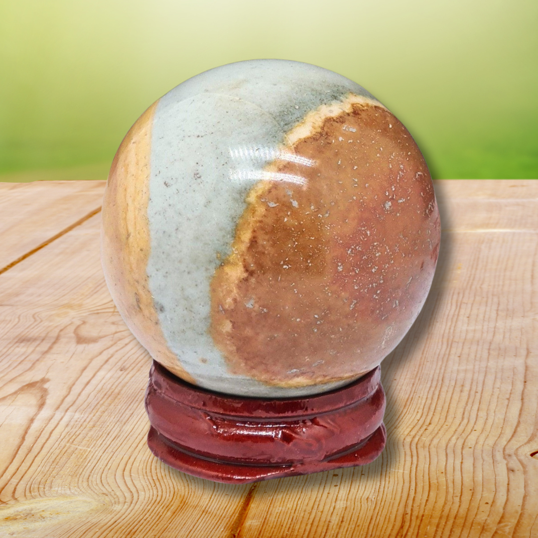 Sphère en Jaspe Polychrome 143g (PRGFL670) - ENAE Minéraux
