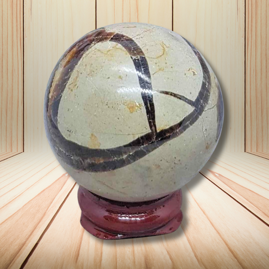 Sphère en Septaria 157g (PRGFL372-2) - ENAE Minéraux