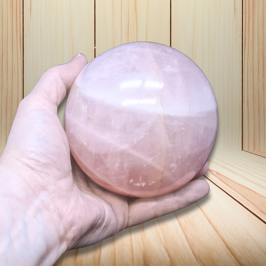 Sphère en Quartz Rose de 1273 g (PRGFL709) - ENAE Minéraux