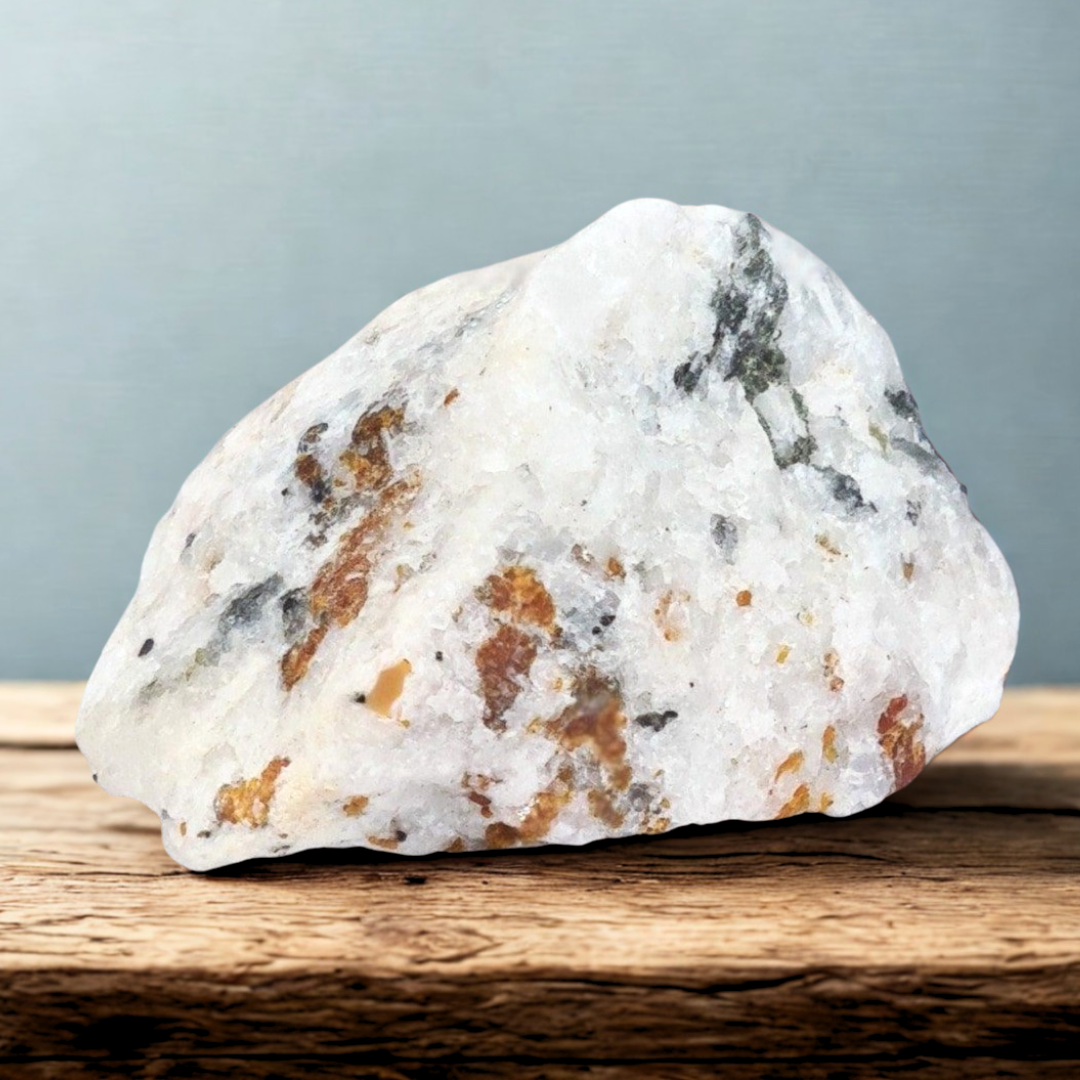 Spinelle noir et Clinohumite sur Calcite brut 37g (MB378-1)