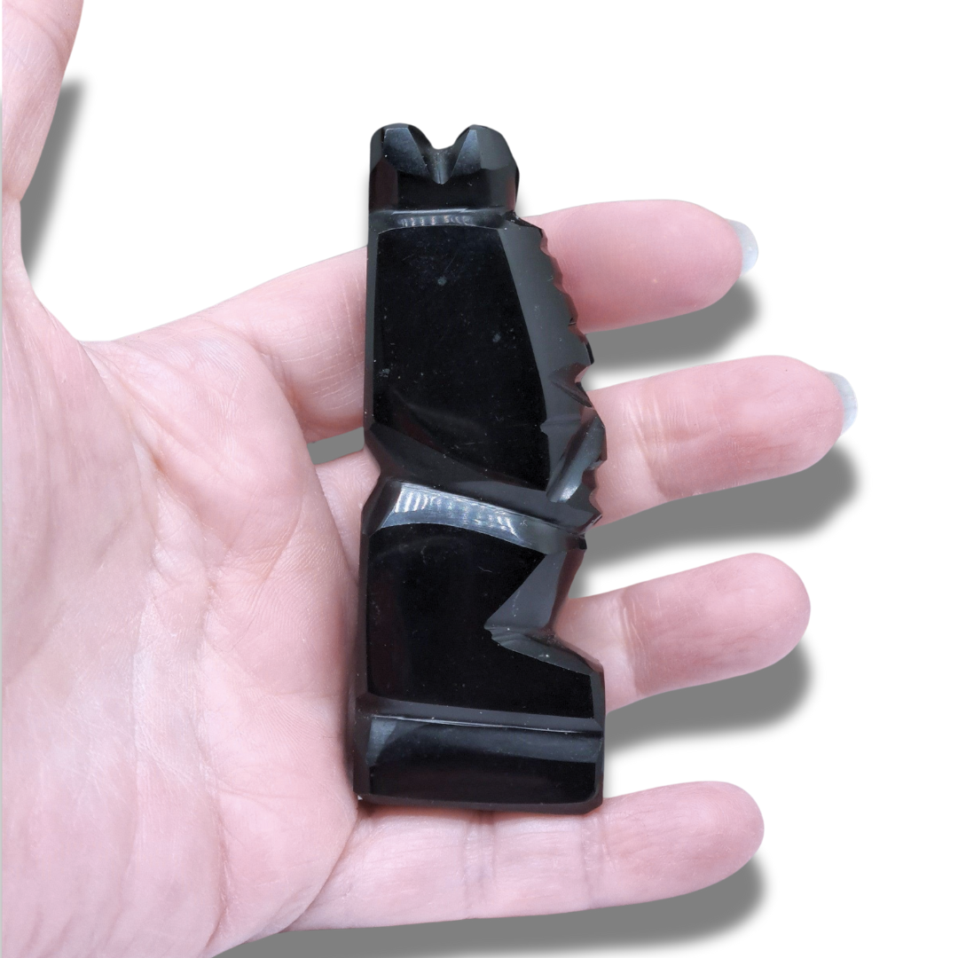 Statue polie en Obsidienne noire (PRGFL333-15) - ENAE Minéraux