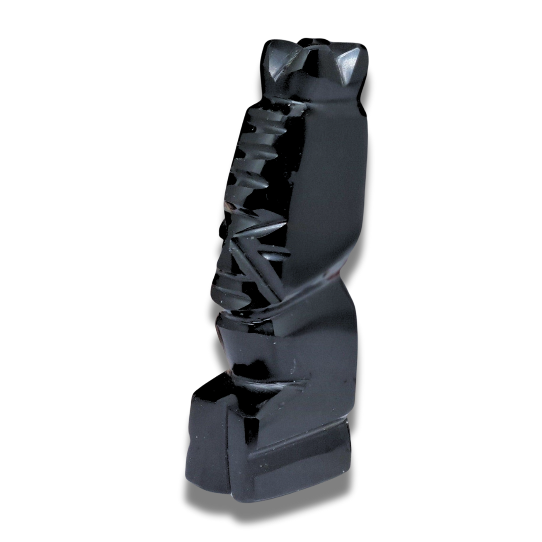 Statue polie en Obsidienne noire (PRGFL333-15) - ENAE Minéraux