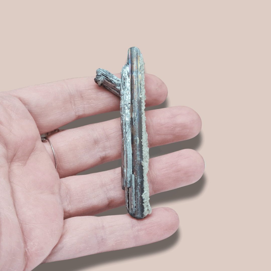 Stibine brute et Fluorite (MB380-1)