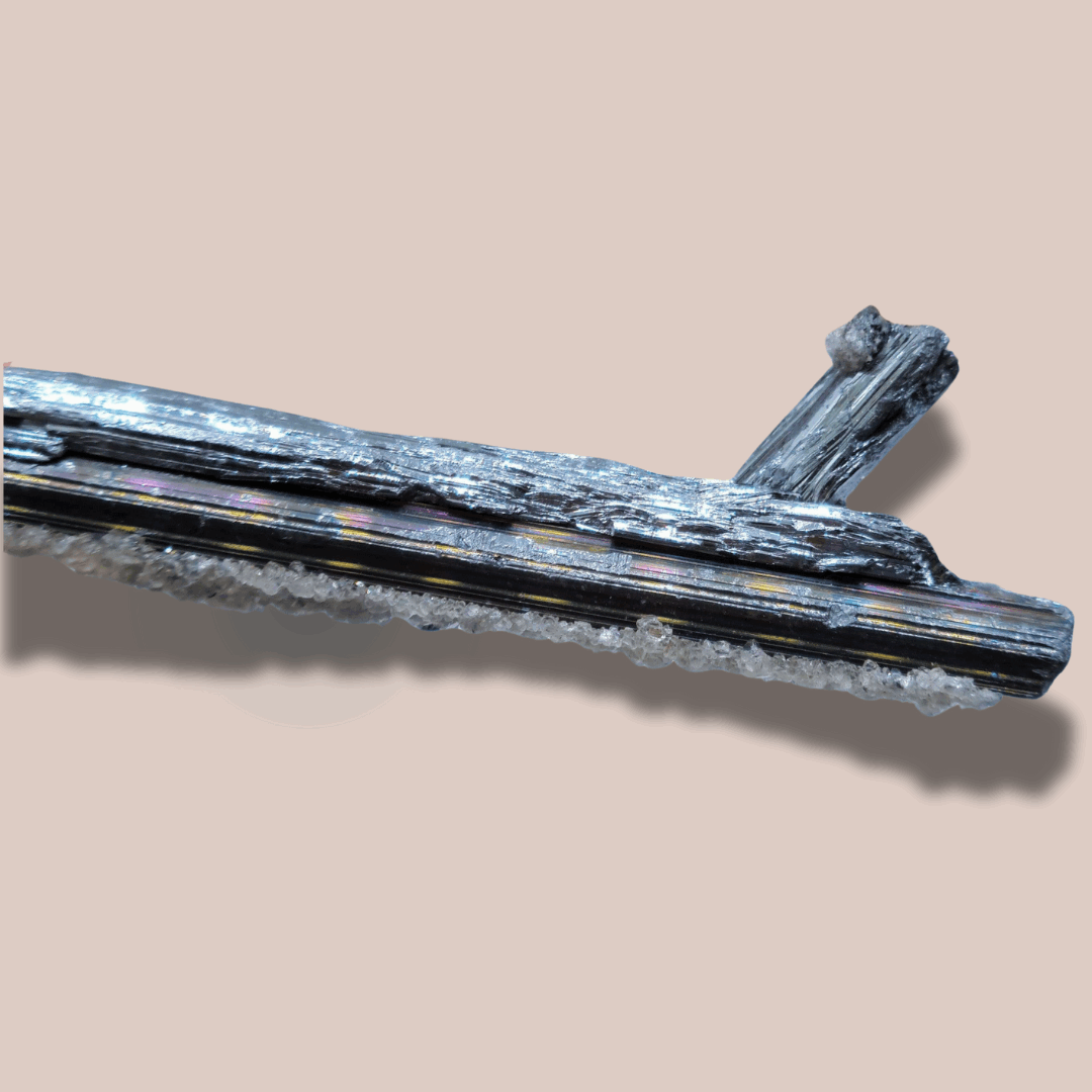 Stibine brute et Fluorite (MB380-1)