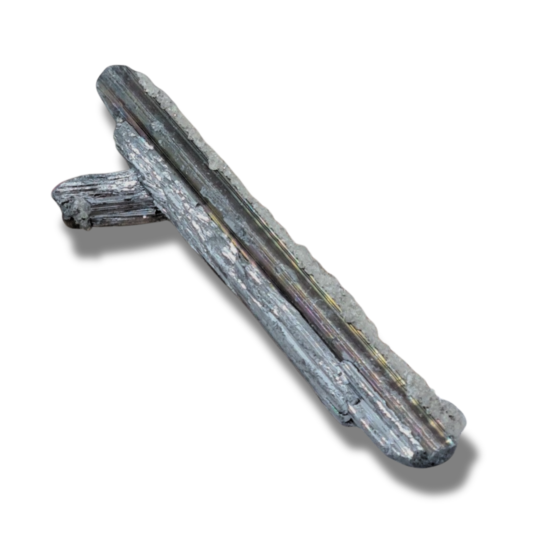 Stibine brute et Fluorite (MB380-1) - ENAE Minéraux