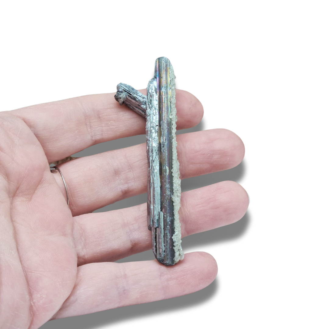 Stibine brute et Fluorite (MB380-1) - ENAE Minéraux