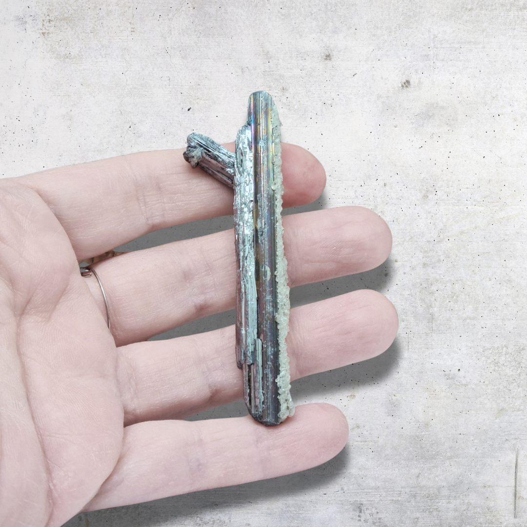 Stibine brute et Fluorite 17g (MB380-1) - ENAE Minéraux