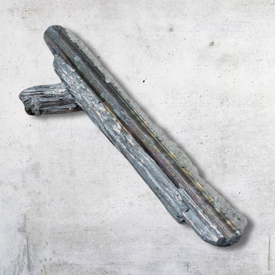 Stibine brute et Fluorite 17g (MB380-1)