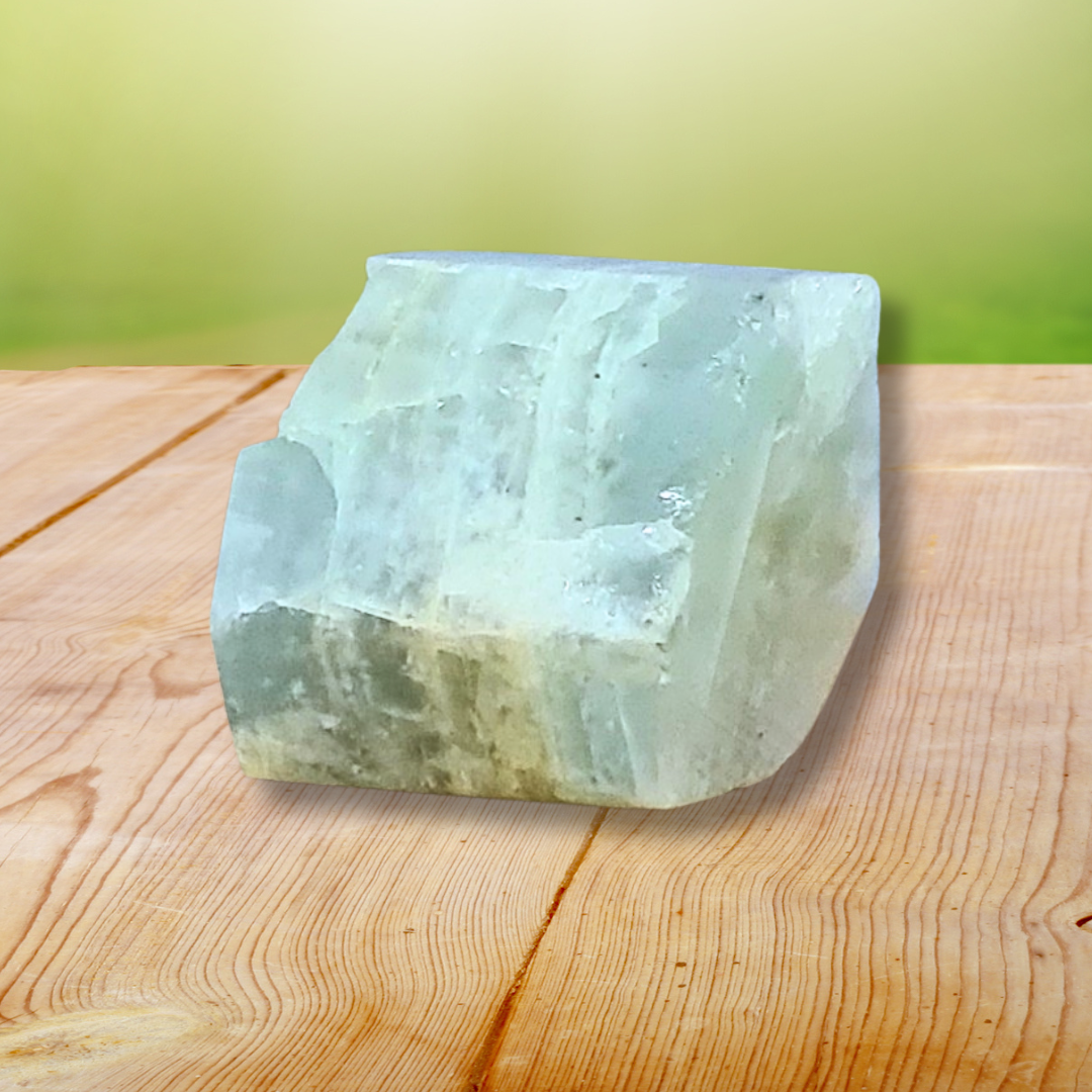 Aigue Marine polie suivant sa forme naturelle (LAP10)