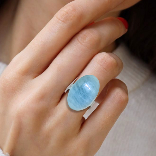 Bague en Aigue-Marine (BAGA89) - ENAE Minéraux